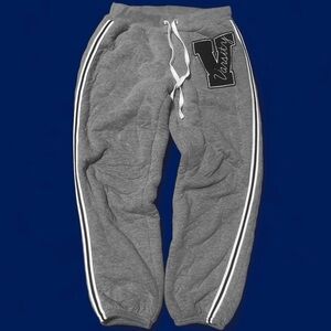 Medium woman’s No Boundaries Gray Joggers with Varsity embroidery